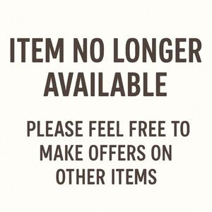 Item is no longer available, feel free to send offers on other items!
